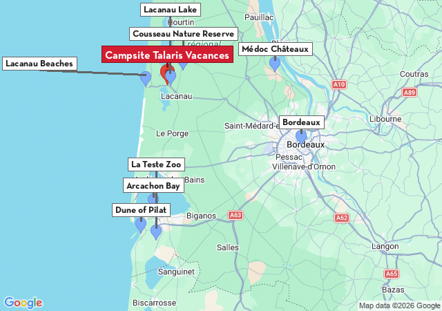 Map of places to visit