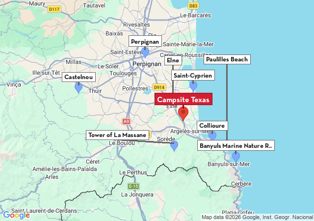 Map of places to visit