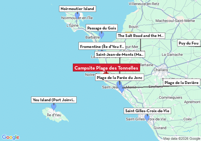 Map of places to visit