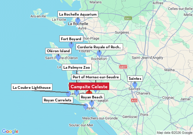 Map of places to visit