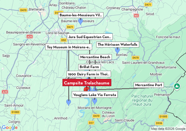 Map of places to visit