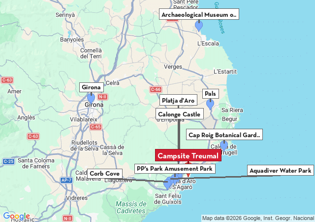 Map of places to visit