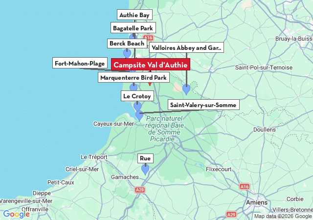 Map of places to visit