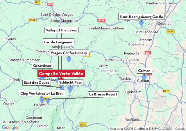 Map of places to visit