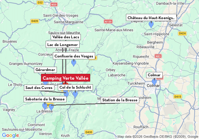 Carte des villes à visiter