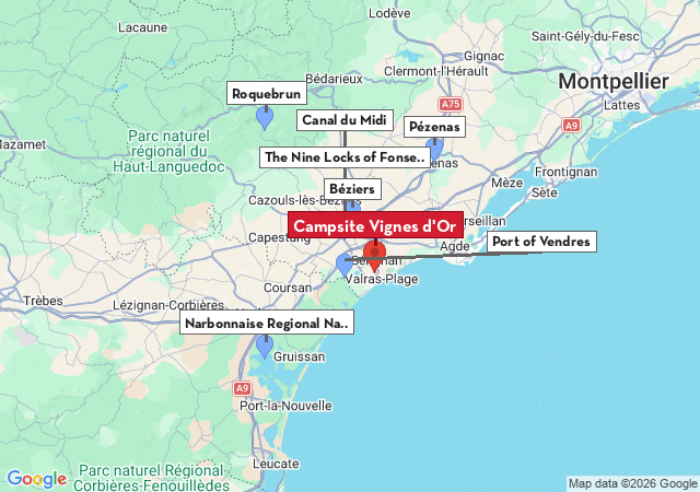 Map of places to visit