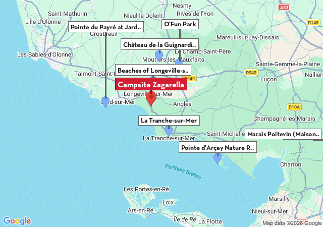 Map of places to visit
