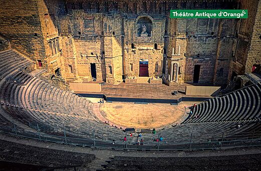 Ancient Theatre of Orange, historic Roman monument to visit in Provence.