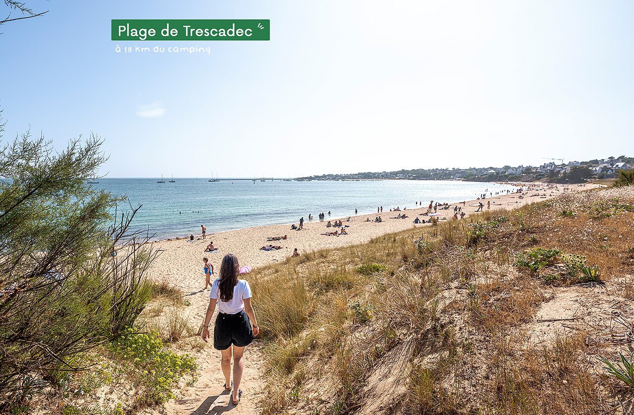Plage de Trescadec, gro�er Sandstrand in der N�he von Douarnenez, Finist�re.