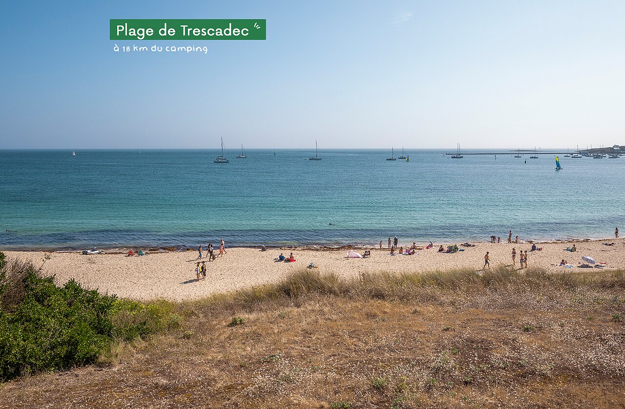 Strand von Trescadec, ein sch�ner Ort nahe Poullan-sur-Mer zu besuchen.