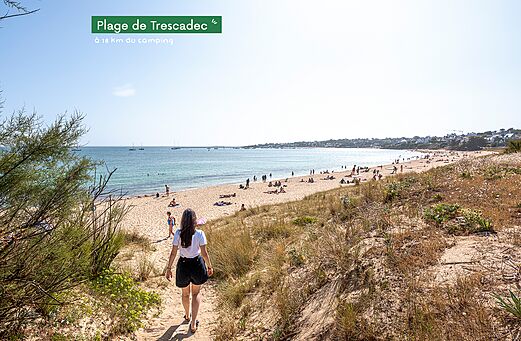 Strand von Trescadec, wunderschöner Sandstrand in Finistère, Bretagne.