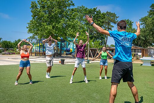 Sportanimation für Erwachsene auf dem Campingplatz VAGUES OCEANES Boudigau in LABENNE OCEAN (40).
