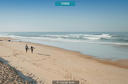 Strand von Seignosse, idealer Surfspot nahe Labenne Océan.