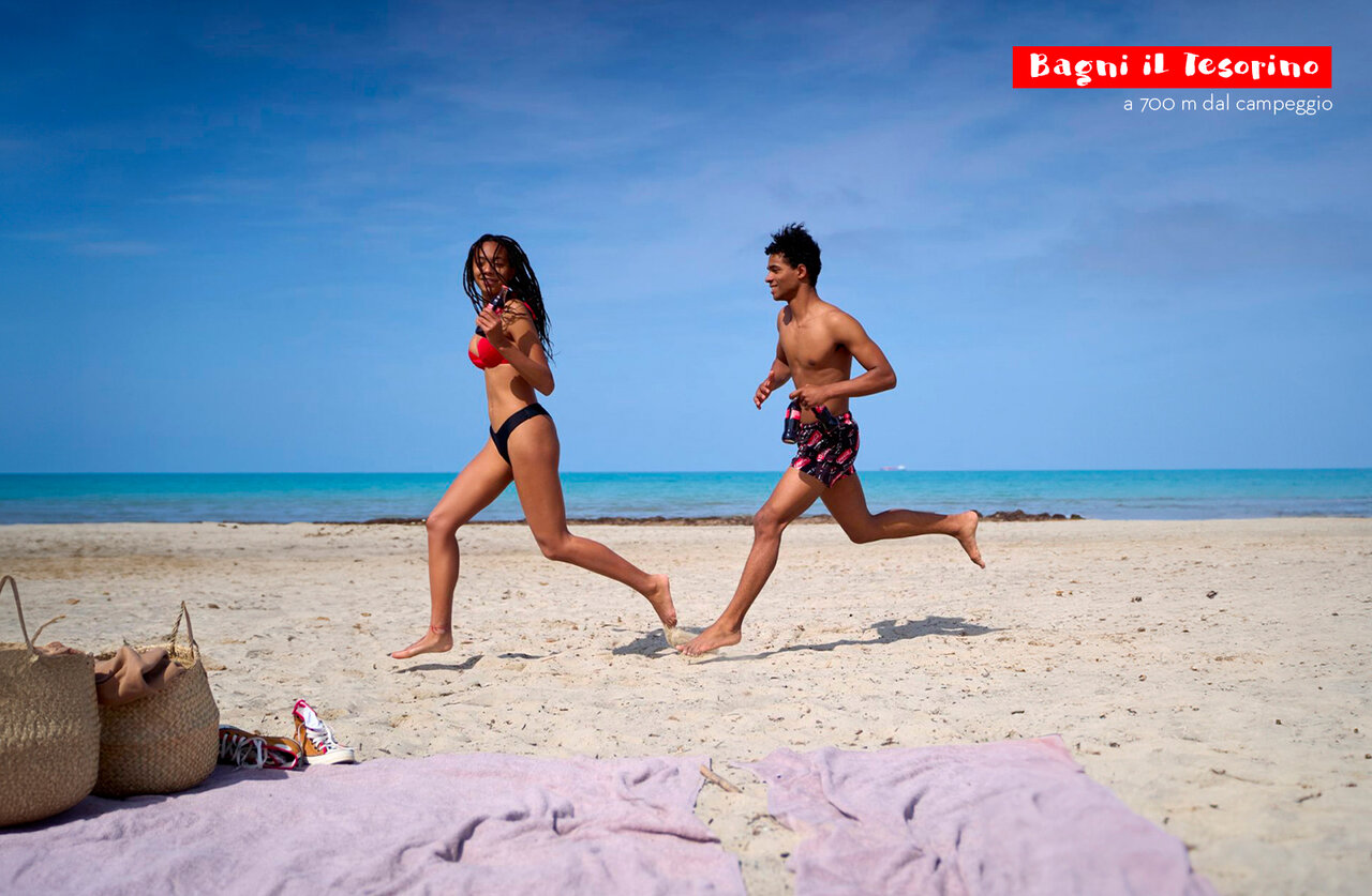 Feiner Sandstrand Bagni il Tesorino, 700m vom Campingplatz, Rosignano Marittimo.