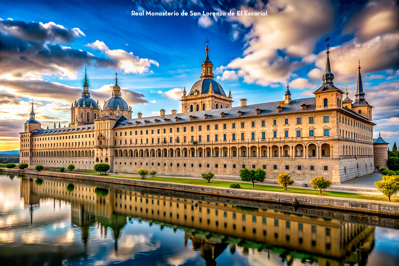 Majestuoso Real Monasterio de San Lorenzo de El Escorial, sitio hist�rico cerca de Madrid.
