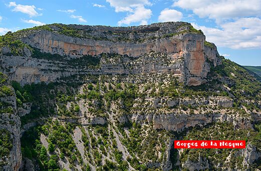 Gorges de la Nesques, beeindruckende felsige und gr�ne Schlucht in der Provence.