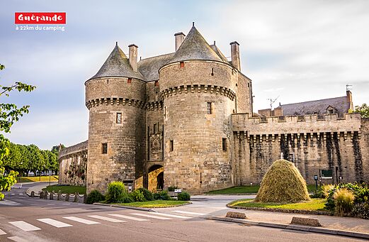 Mittelalterliche Stadtmauern von Guérande, historische Festungsstadt in Loire-Atlantique.