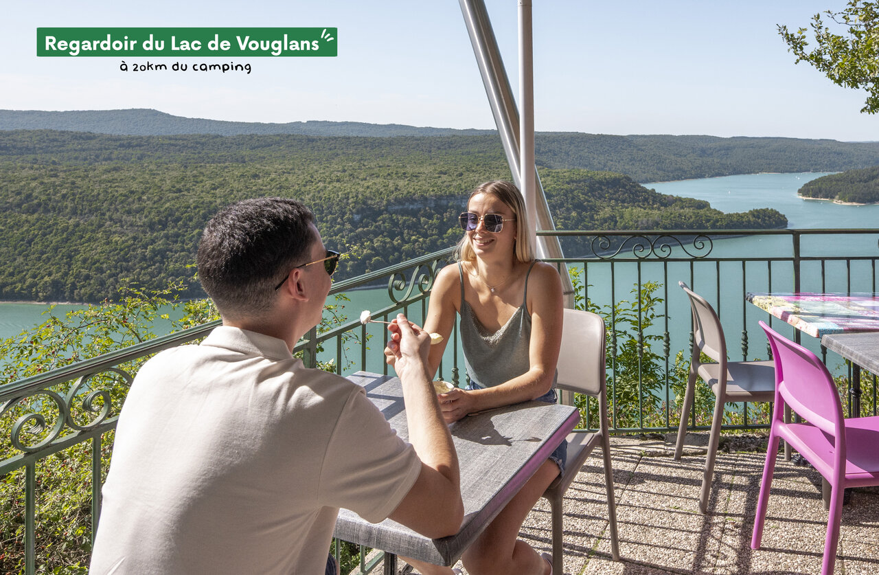 Regardoir viewpoint over Lac de Vouglans, Jura, a must-visit attraction.