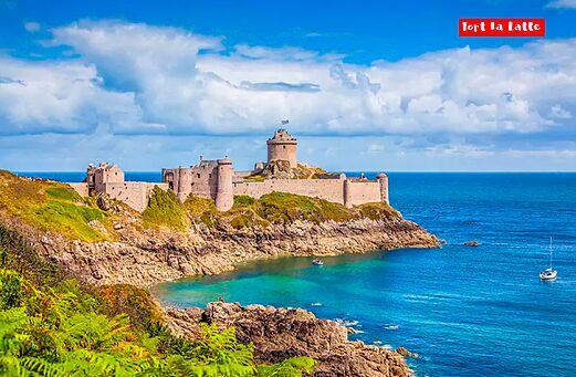 Fort La Latte, medieval castle on rocky Brittany coast, a must-visit.