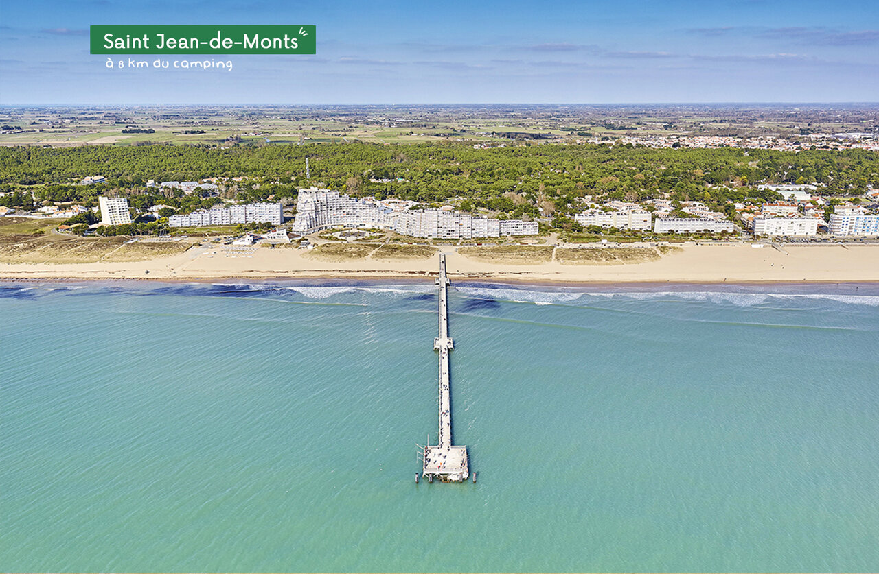 Langer Pier von Saint Jean-de-Monts, Strand und K�stenstadt zu besuchen.
