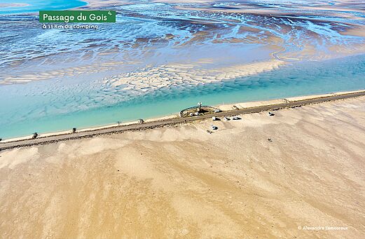 Passage du Gois, einzigartige Unterwasserstra�e in Vend�e, nahe Noirmoutier.