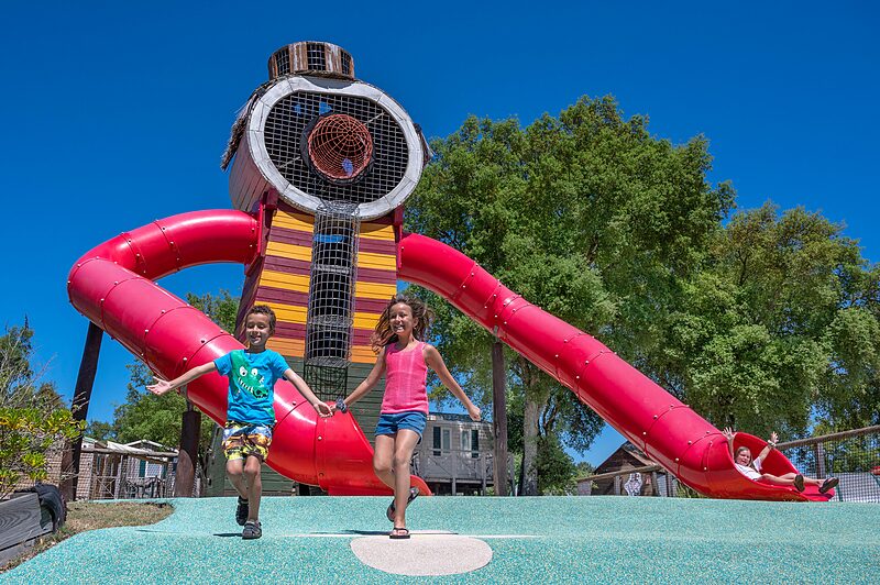 Carabouille playground - Slide, playground, children at CAPFUN Clown Oc�an campsite in TOSSE (40).