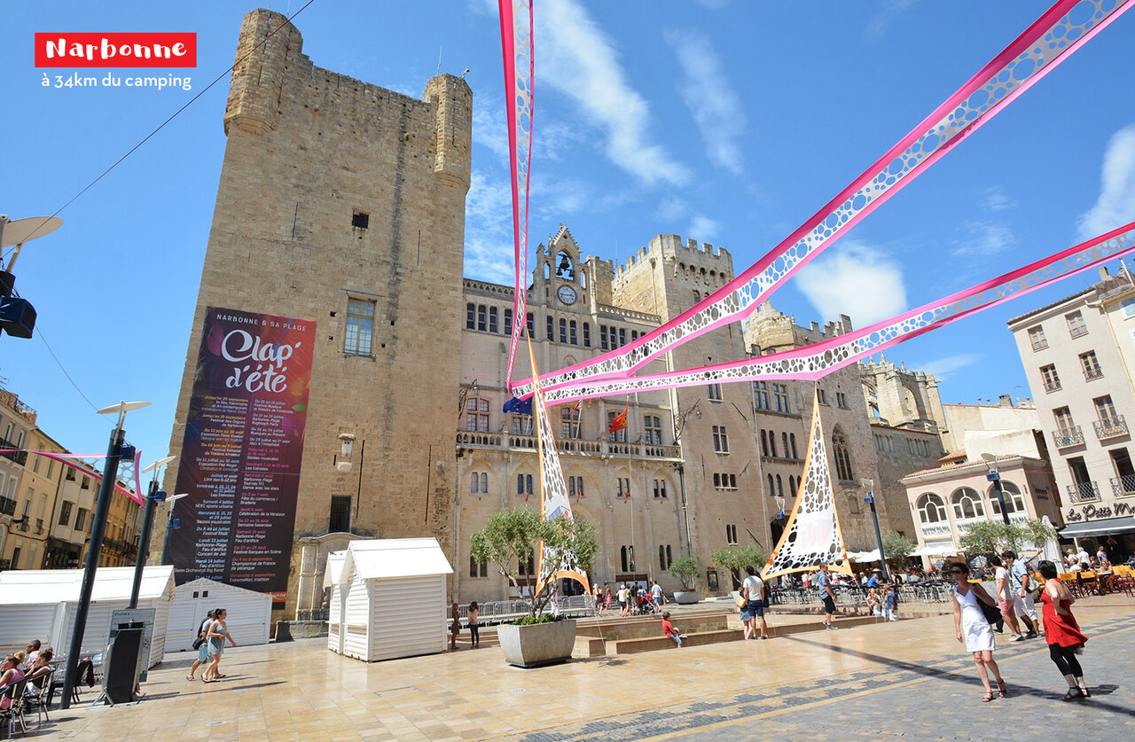 Erzbisch�flicher Palast von Narbonne, historisches Denkmal nahe Port La Nouvelle zu besuchen.