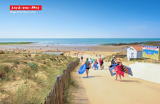 Plage de la Mine in Jard-sur-Mer, Vendée, vom Campingplatz erreichbar.
