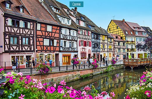 Viertel Klein-Venedig in Colmar, Stadt zu besuchen im Elsass.