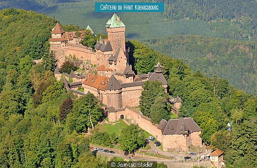 Schloss Haut Koenigsbourg, mittelalterliches historisches Denkmal in der Region Elsass.