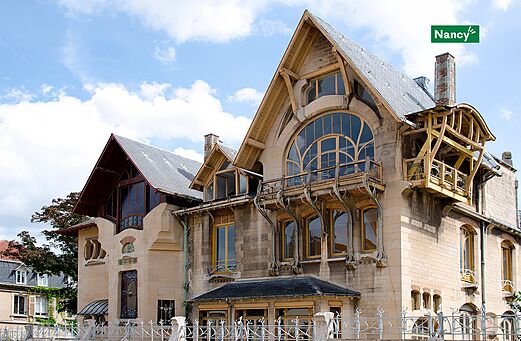 Maison Art Nouveau à visiter dans la ville de Nancy, en Lorraine.