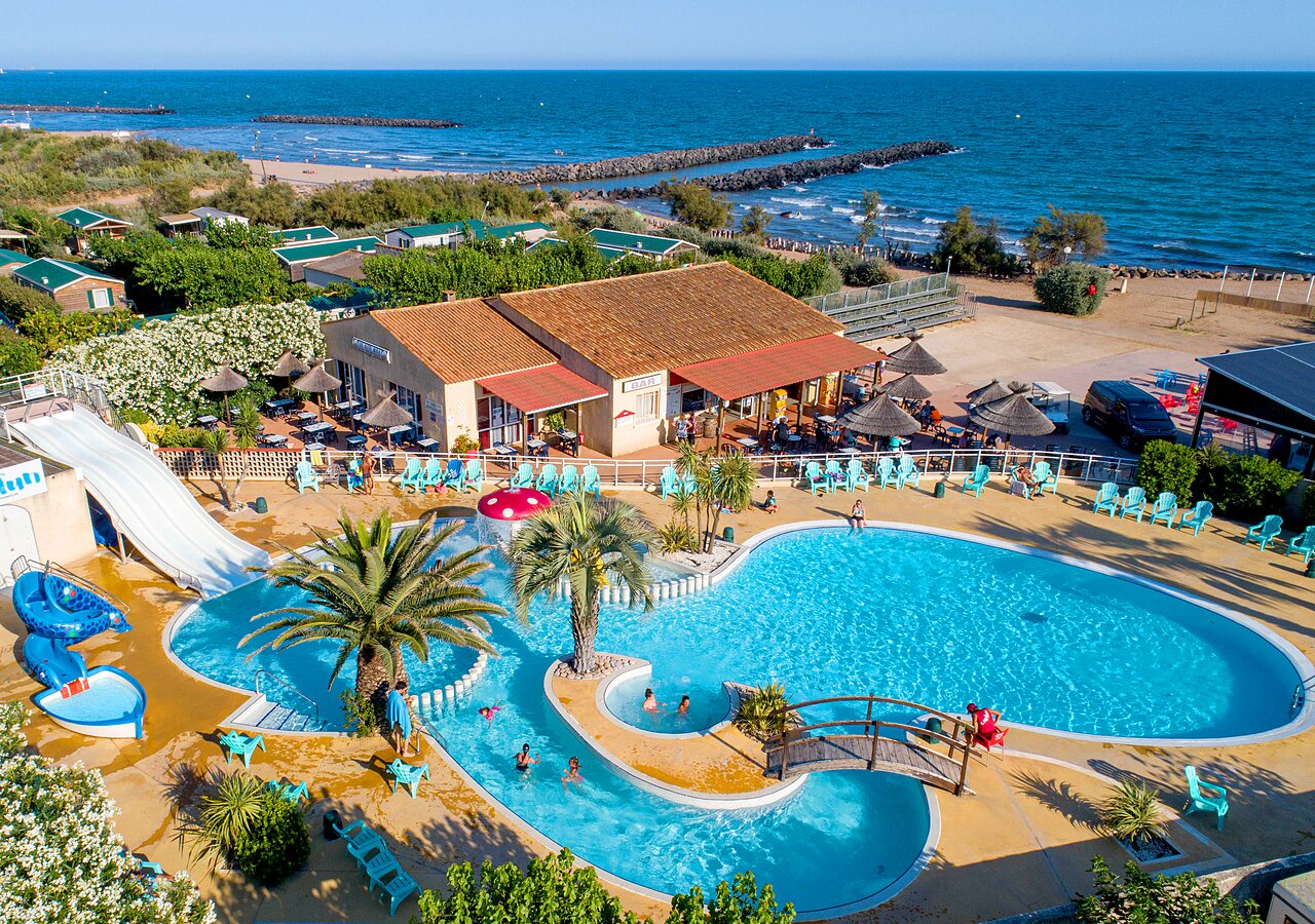 Pool, Rutsche, Bar, Strand am CAPFUN Flots Bleus VIAS PLAGE (34).