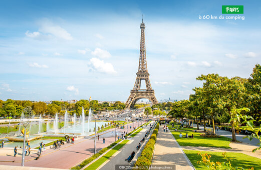 Eiffelturm und Trocad�ro-G�rten, Sehensw�rdigkeit in Paris.