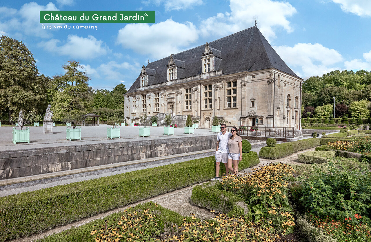 Schloss Grand Jardin und G�rten, Ausflugsziel nahe dem Campingplatz.