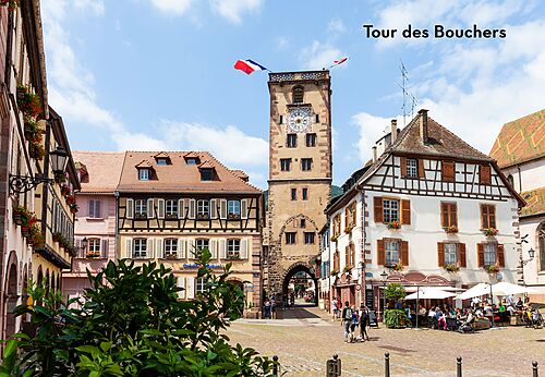 Metzgerturm, historisches Denkmal in der N�he des Campings im Elsass zu besuchen.