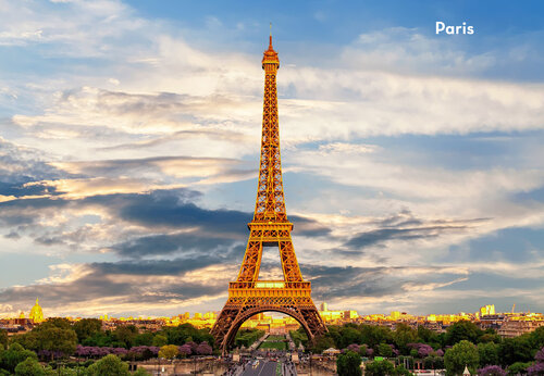 Ikonischer Eiffelturm in Paris, ein Muss in der Region Île-de-France zu besuchen.