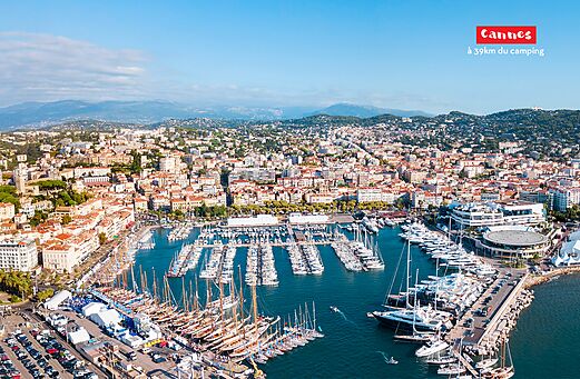 Hafen von Cannes und K�stenstadt, ein Ausflugsziel an der C�te d'Azur.