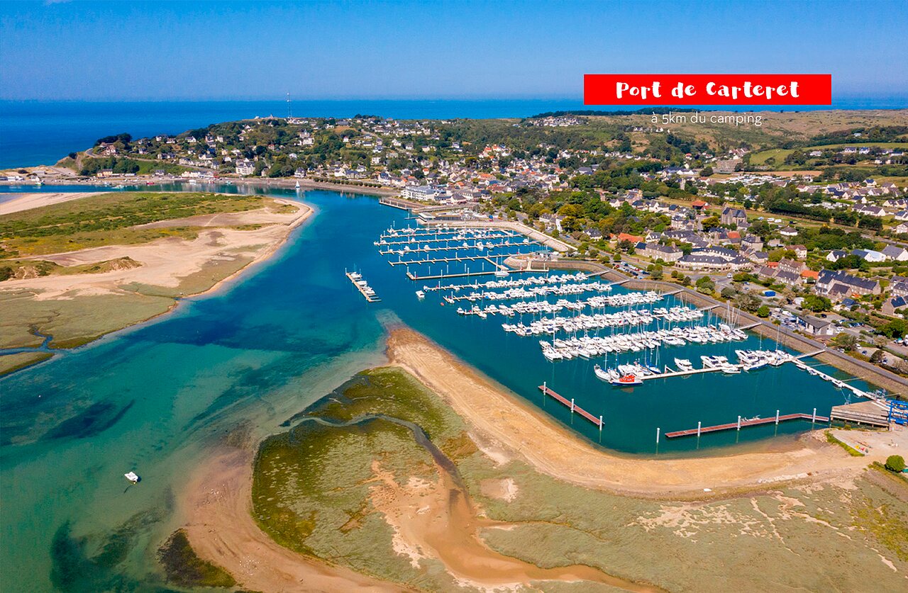 Port de Carteret, Yachthafen und K�stenstadt in der N�he des Campings.