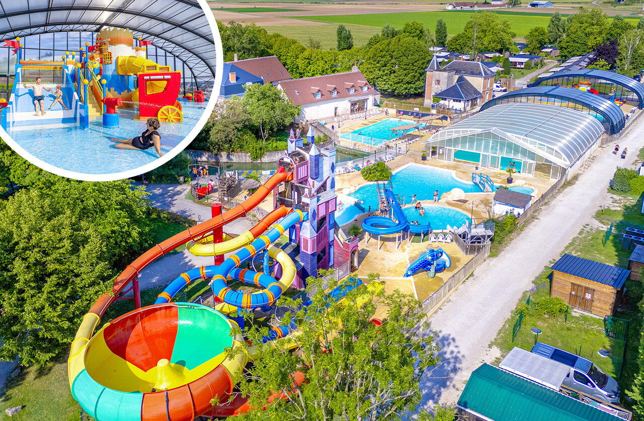 Riesiger Wasserpark, Rutschen, Innen- und Au�enpools CAPFUN Grenouill�re in Su�vres (41).