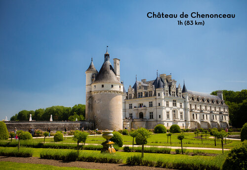 Majestic Ch�teau de Chenonceau, historic monument near Tours, Loire Valley.