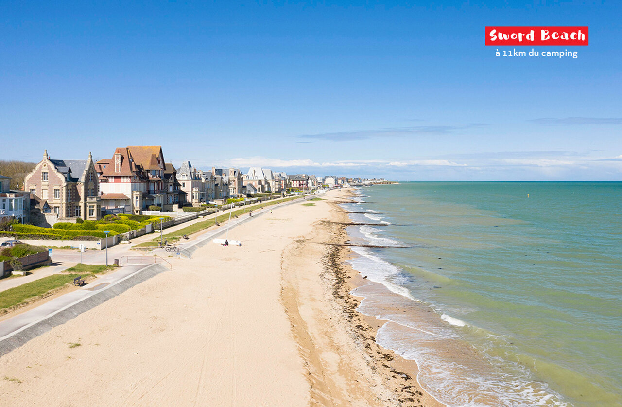 Sword Beach Strand, historische D-Day Landungsst�tte zu besuchen in der Normandie.