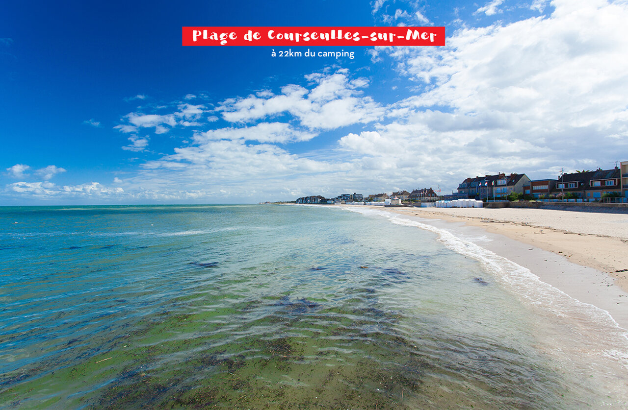 Strand von Courseulles-sur-Mer, K�stenort nahe dem Campingplatz in der Normandie.