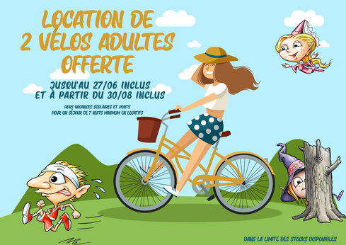 Kostenlose Erwachsenenfahrräder auf Camping CAPFUN Huttes in Saint-Denis d'Oléron (17).