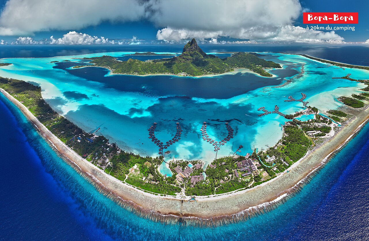 Bora-Bora, paradiesische Insel mit t�rkisfarbener Lagune und �berwasser-Bungalows zu besuchen.