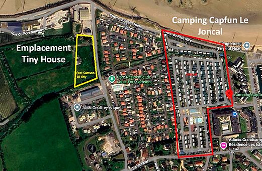 Luftbild Camping CAPFUN Le Joncal, Mobilheime, Tiny House Stellpl�tze, Grandcamp - Maisy (14).
