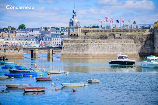 Befestigte Stadt Concarneau, historische Festung in der Bretagne, Finistère.