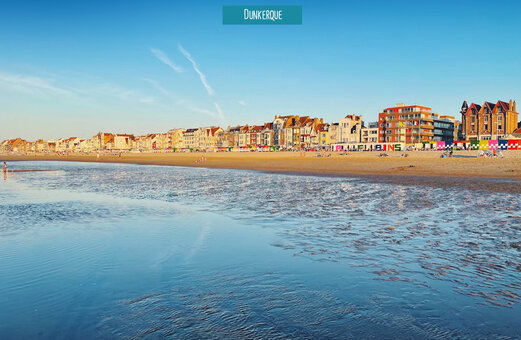 Plage de Malo-les-Bains à Dunkerque, un lieu à visiter dans les Hauts-de-France.