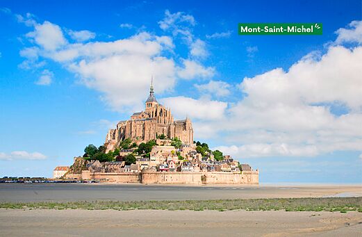 Mont-Saint-Michel, historische Stätte und Abtei in der Normandie, Frankreich.