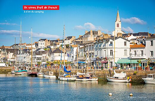 Alter Hafen von Pornic mit festgemachten Booten und bunten H�usern, Loire-Atlantique.