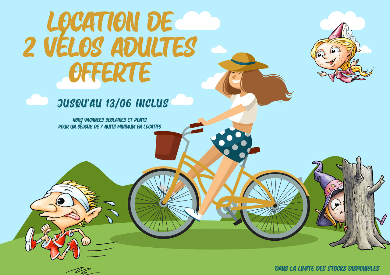 Free rental 2 adult bikes, CAPFUN Mer campsite Labenne-Oc�an (40).